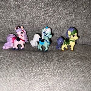 Disney Palace Pets Horse Figurines Set of 3 Purple Blue Green Under 3"